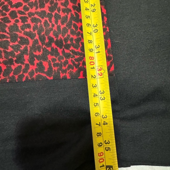 MICHAEL KORS Black Red Sleeveless Leopard Cheetah Print Dress SZ 10 Knee Length - Picture 7 of 8